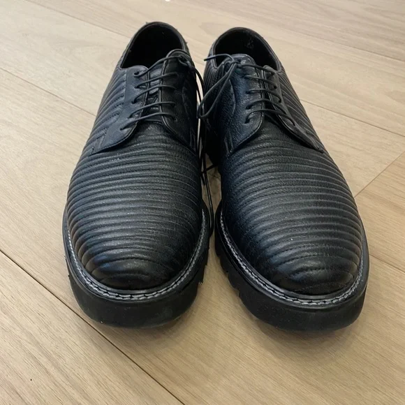Men’s Cesare Paciotti Black Leather Lace Up Shoes - Size US 10 - Picture 3 of 10